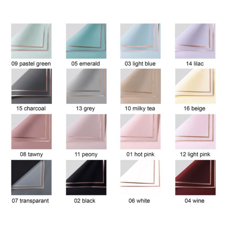 

Kertas Buket | Cellophane Frame Gold