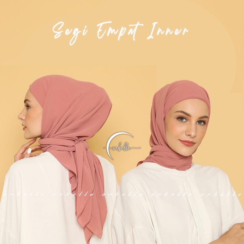 TERMURAH!! HIJAB SEGI EMPAT INSTAN PLUS INNER 2IN1 / SEGIEMPAT INNER 2IN1 CERUTY BABYDOLL 2 LAYER