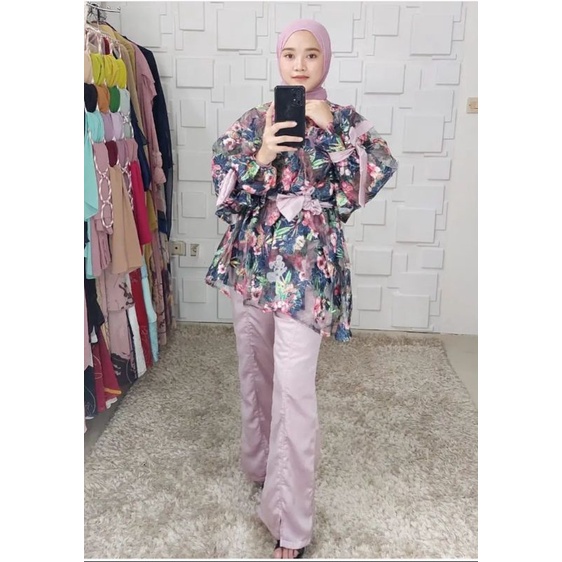 SET ORGANZA (BAJU BODO ) 3 IN 1 BY BAENETTA