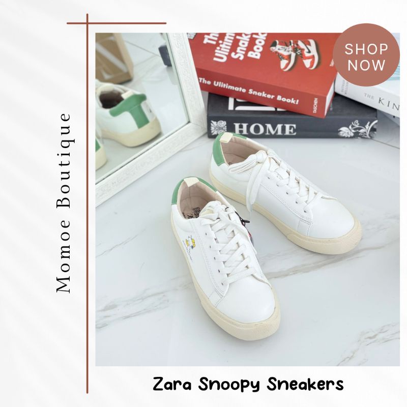 ZS581 Sepatu Wanita Zara Snoopy Sneakers