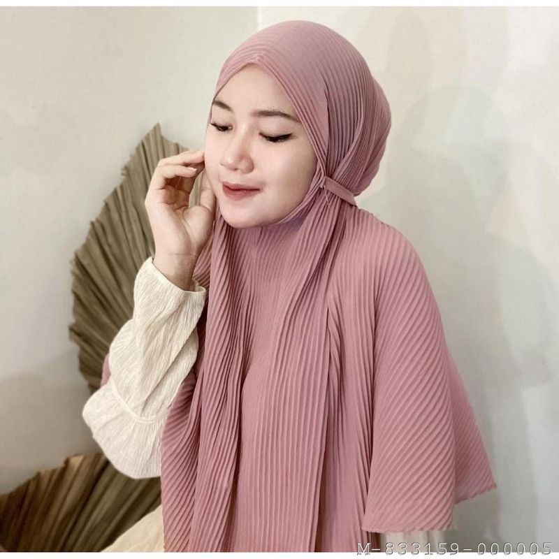 HIJAB WANITA BERGO MARYAM PLISKET DIAMOND ITALIANO VONS-149pilihan warna: Lilac, army, Dusty pink, l
