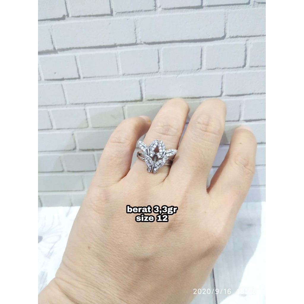 CINCIN TIGA KUPU KUPU PERAK ASLI S925 GOLBAL JEWELLERY CC994