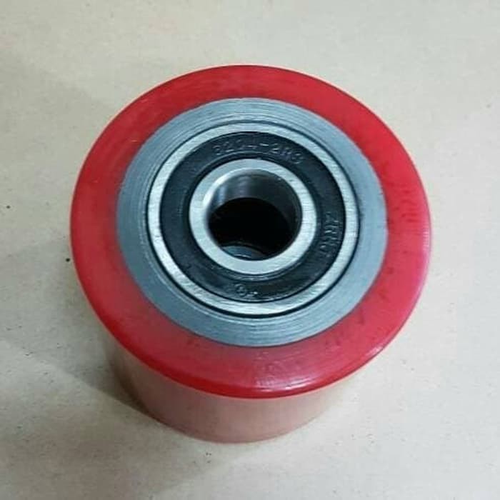 Roda Handpallet / Hand Pallet / Handlift / Hand Lift / Folklift / Folk Lift PU Merah 80x70 80 x 70 mm