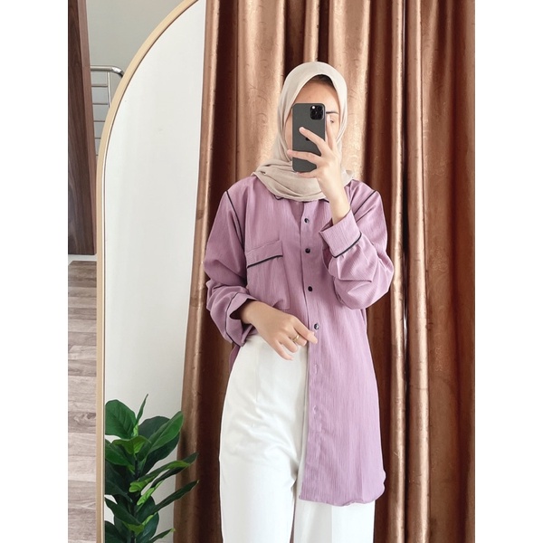 QUENY BASIC (Kemeja crinkle Ld 106 Pjg 75)