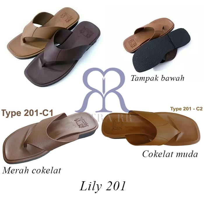 MitraRR Sandal Lily Jadul, Sendal Lily 201 pria modern pria jepit Lily Asli