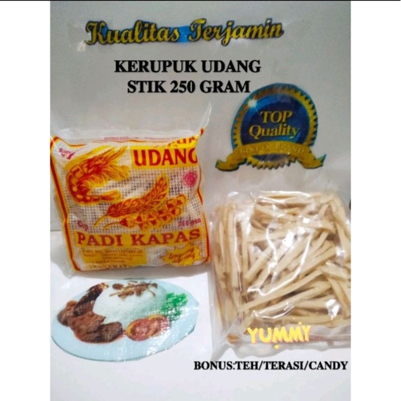 

@250GR KERUPUK STIK PADI KAPAS INDRAMAYU ASLI PABRIK BONUS TERASI