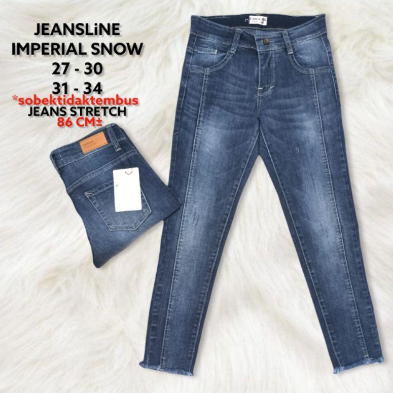 AGO.01Jl22ᵛ– Celana jeans jins wanita 7/9 import