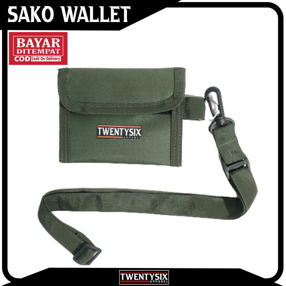 sako wallet wanita pria dompet kartu distro premium walet canvas bukan marka cod warna ARMY VELCRO