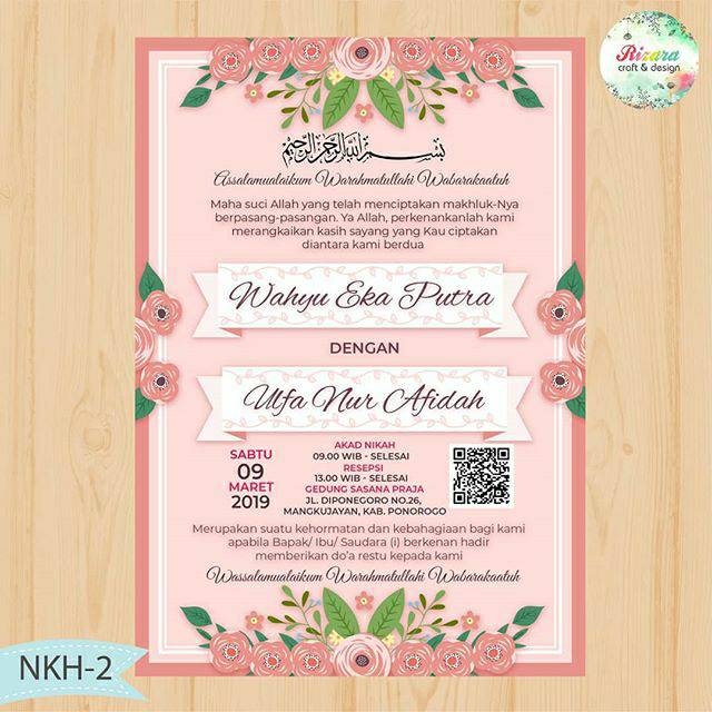 Undangan Digital Pernikahan | NKH-2 Floral Pink