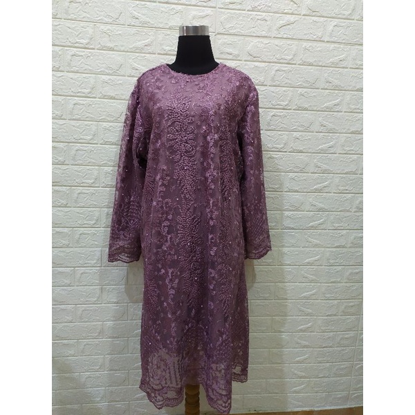 Tidyshop Kebaya tunik jumbo lilac ld 130