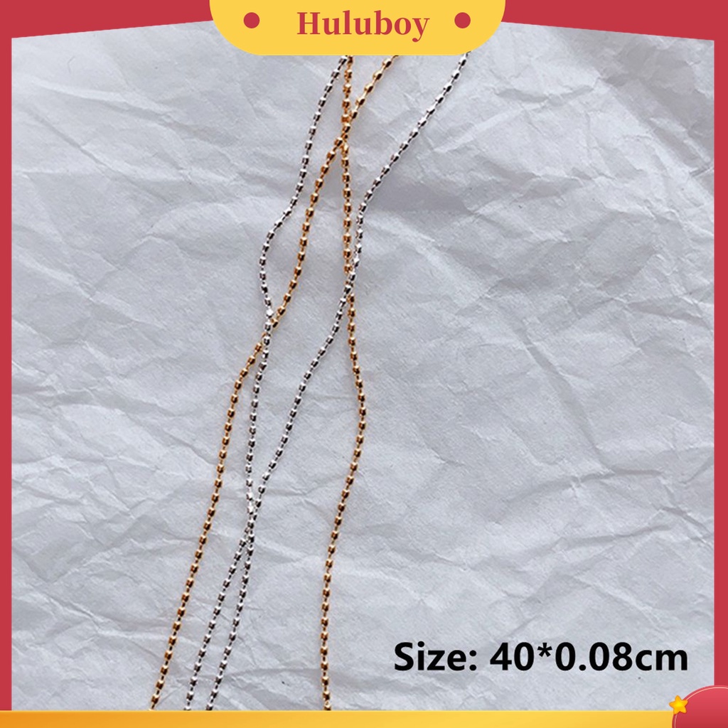 Huluboy Huluboy♡ 2pcs Rantai Manik-Manik Bahan Metal Untuk Dekorasi Nail Art