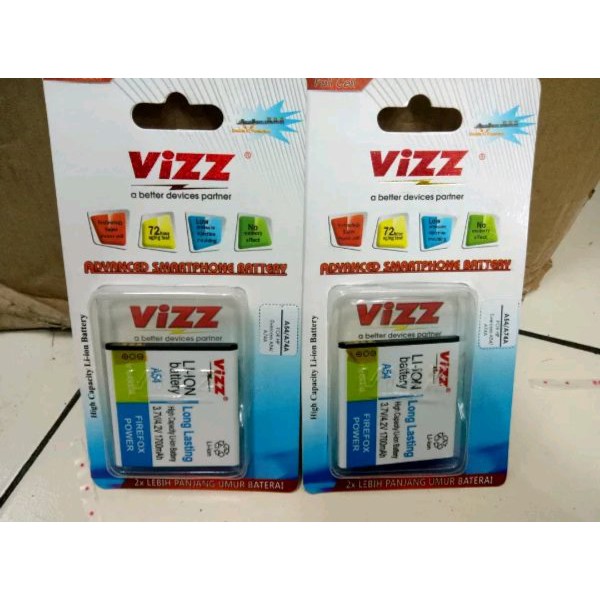 Battery Baterai Batre Batt Vizz Evercoss A54 A74A Double Power Ori