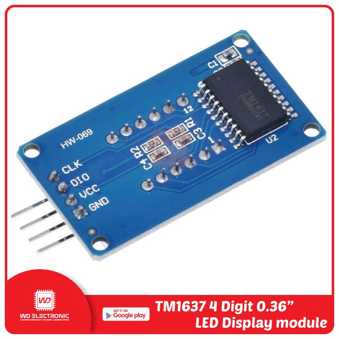 TM1637 Module 4 Bits Digital Tube LED Display With Clock Display for Arduino