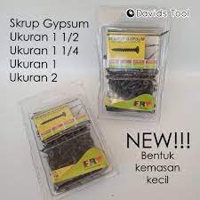 SEKRUP GYPSUM 1 INCH - 2,5 CM FRT ISI 100 PCS KEMASAN KECIL
