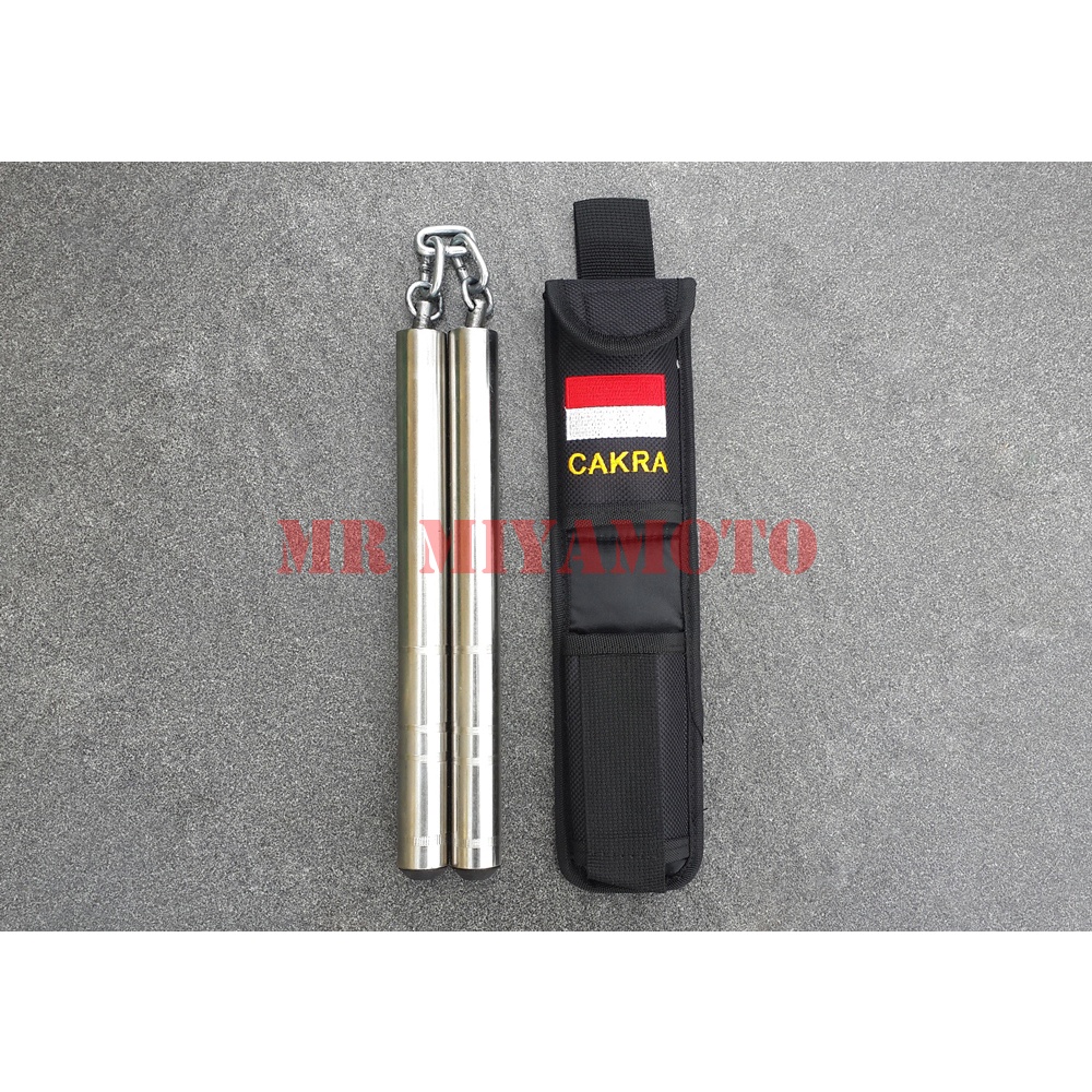 Double Stick Nunchaku RUYUNG Besi Stainless CAKRA KOSTRAD TNI-AD