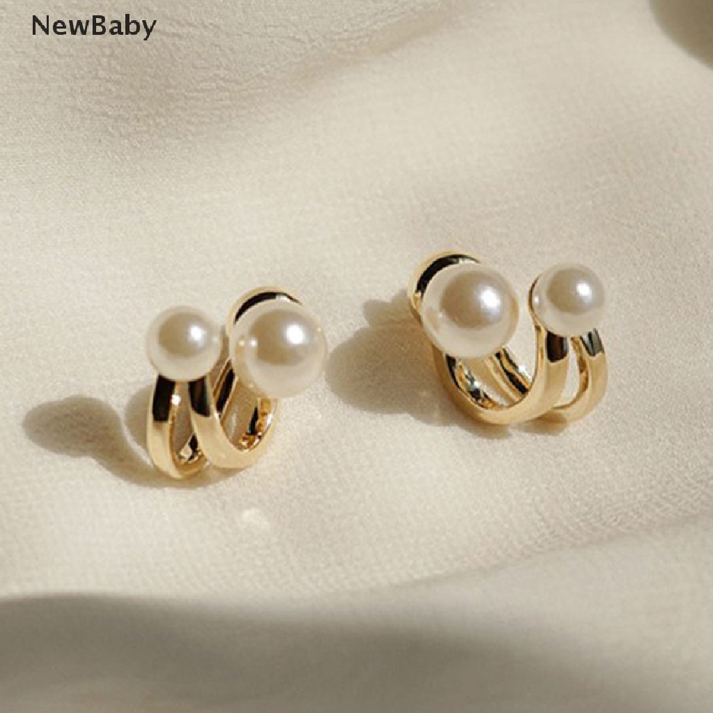 Anting Tusuk Gantung Desain Bola Mutiara Gaya Simple Untuk Wanita