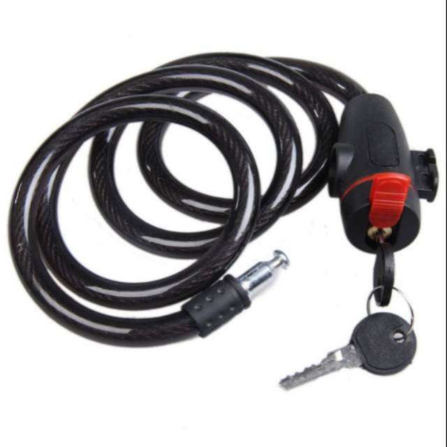 KUNCI SEPEDA / GEMBOK SEPEDA LIPAT / KABEL ANTI MALING / CABLE LOCK STAINLESS STEEL