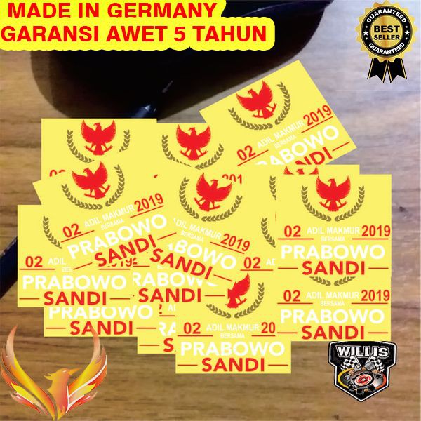 

TERMURAH Stiker Sticker Prabowo Sandi cutting stiker 50 pcs Phoenix Star