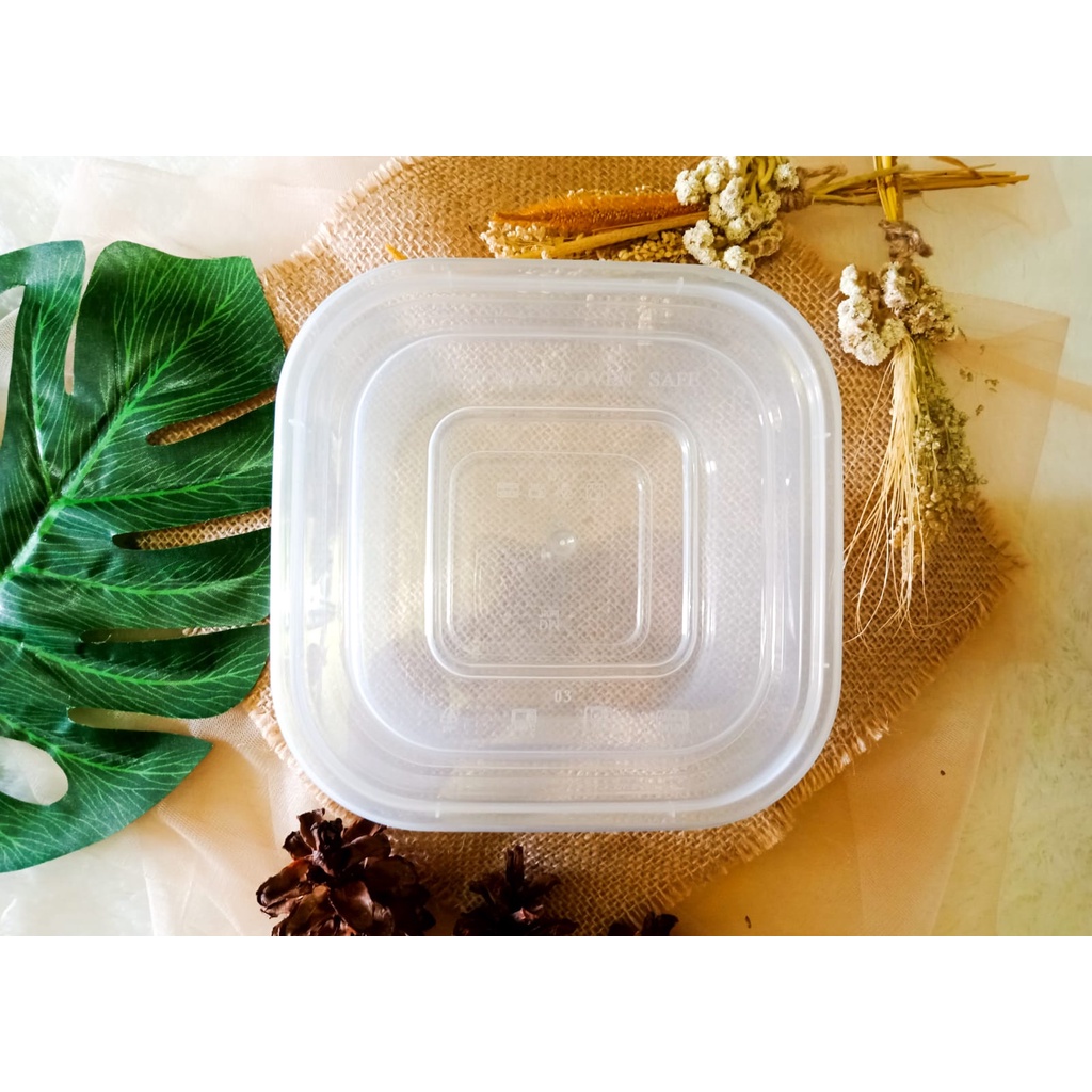 Thinwall 750 ml Harga Grosir Termurah - Persegi - Kotak Makan Plastik (Square)