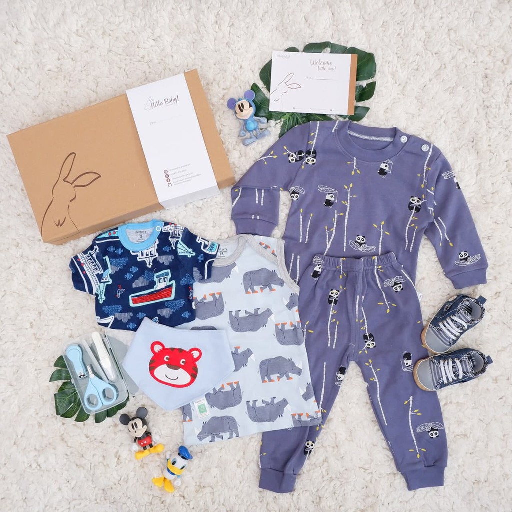 LIO028 Boys 12 in 1 Hello Baby Hampers Gift - 0-24 Months Hampers Gift Set