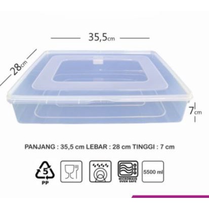 Food box KMP 5500 /Kotak Donat Plastik 5500ml / Tempat Donat Plastik KMP