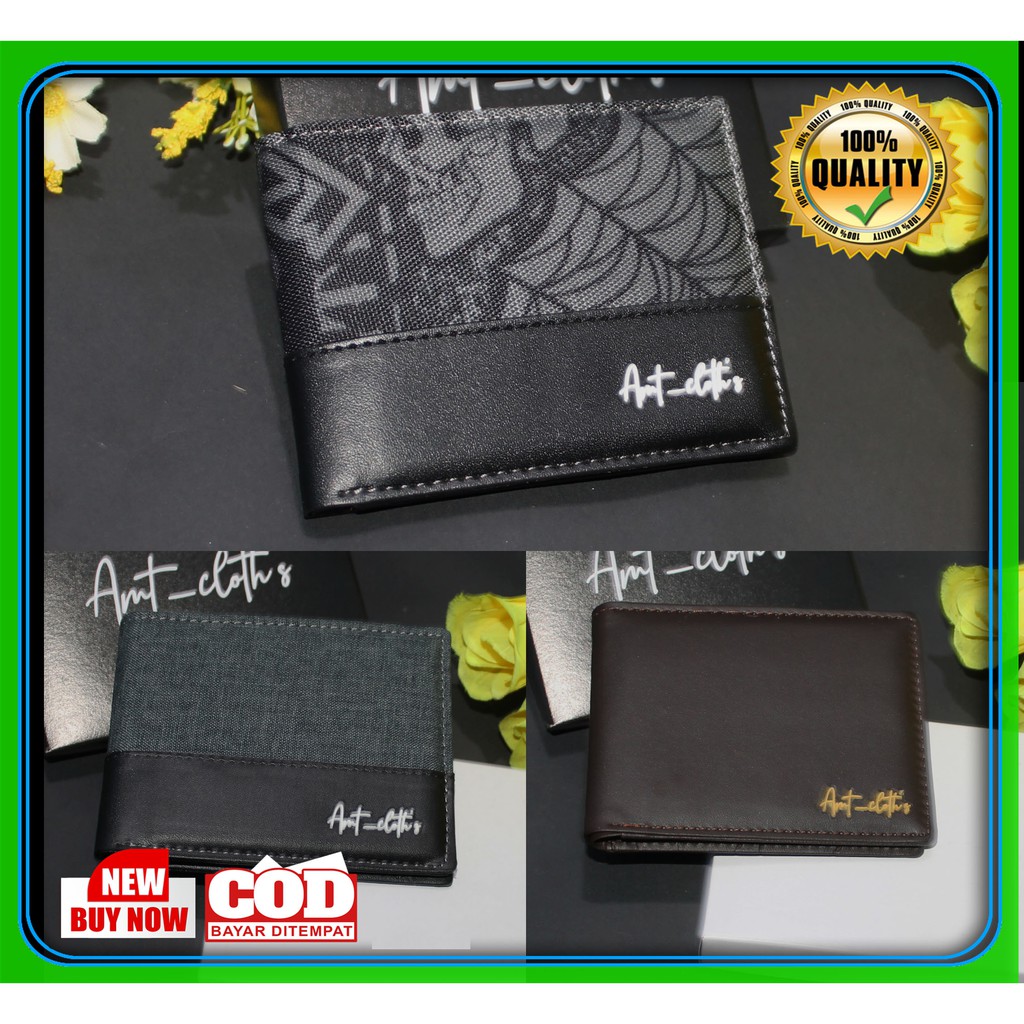 AMT Fashion Dompet Pria Bahan Kulit PVC best Quality COD