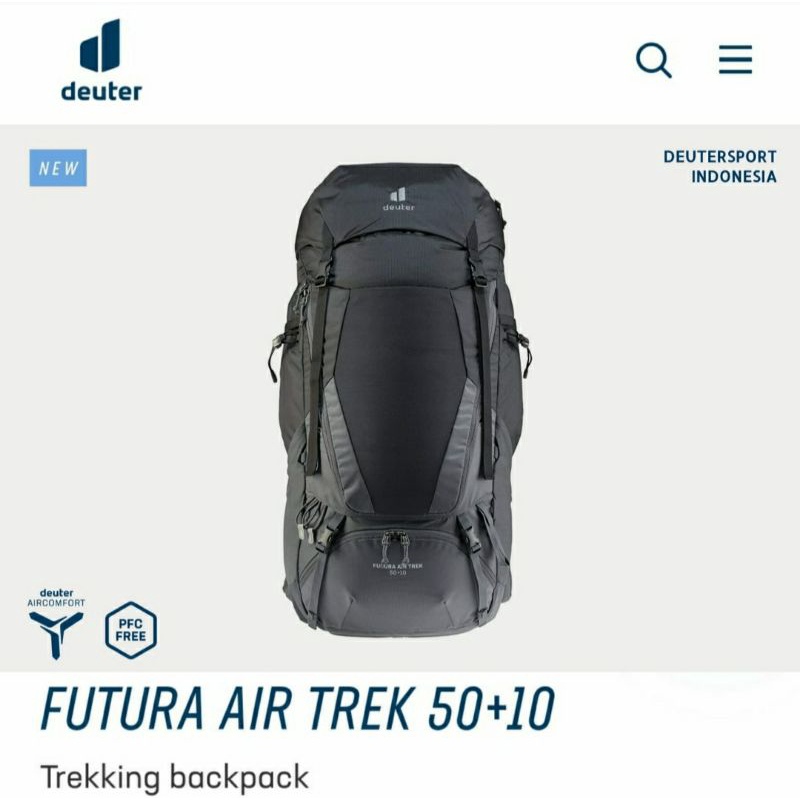 Deuter Futura Air Trek 50 10 Trekking Backpack