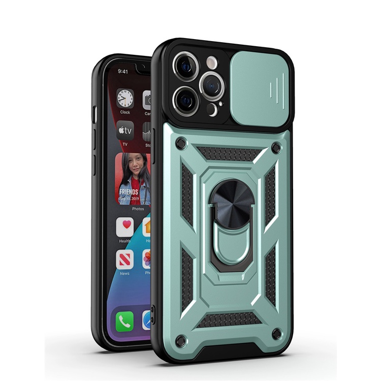 Case Pelindung Kamera Magnetik Shockproof Untuk iPhone 7 8 Plus SE 2020 13 12 11 Pro XS Max X XR