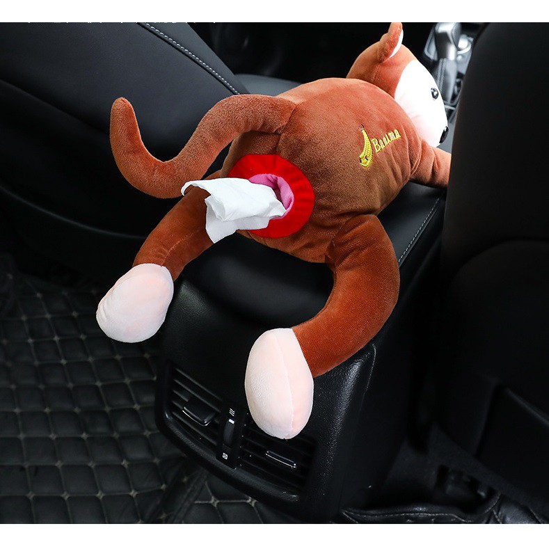 NEW WHOLE MONKEY Monyet Kotak Tempat Sarung Tisu Gantung Belakang Jok Mobil Arm Rest Tissue Holder