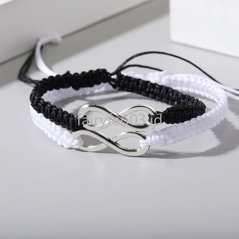 1Pc/Can Be Set Handmade Couple Bracelet 8 Infinity Charm Braided Bracelet Friendship Couple Jewelry