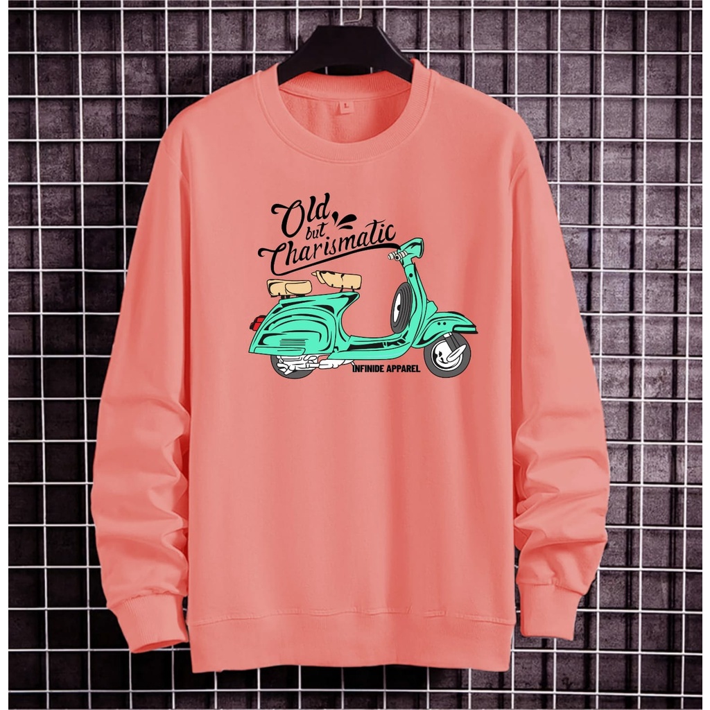 AMOSJKT28.ATASAN LENGAN PANJANG/ATASAN CEWEK COWO'BAJU LENGAN PANJANG/BAJU SWEATER OLD VESPA