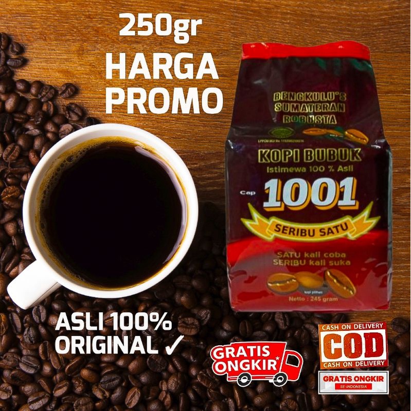 

KOPI 1001 250gr ASLI ORIGINAL KHAS BENGKULU