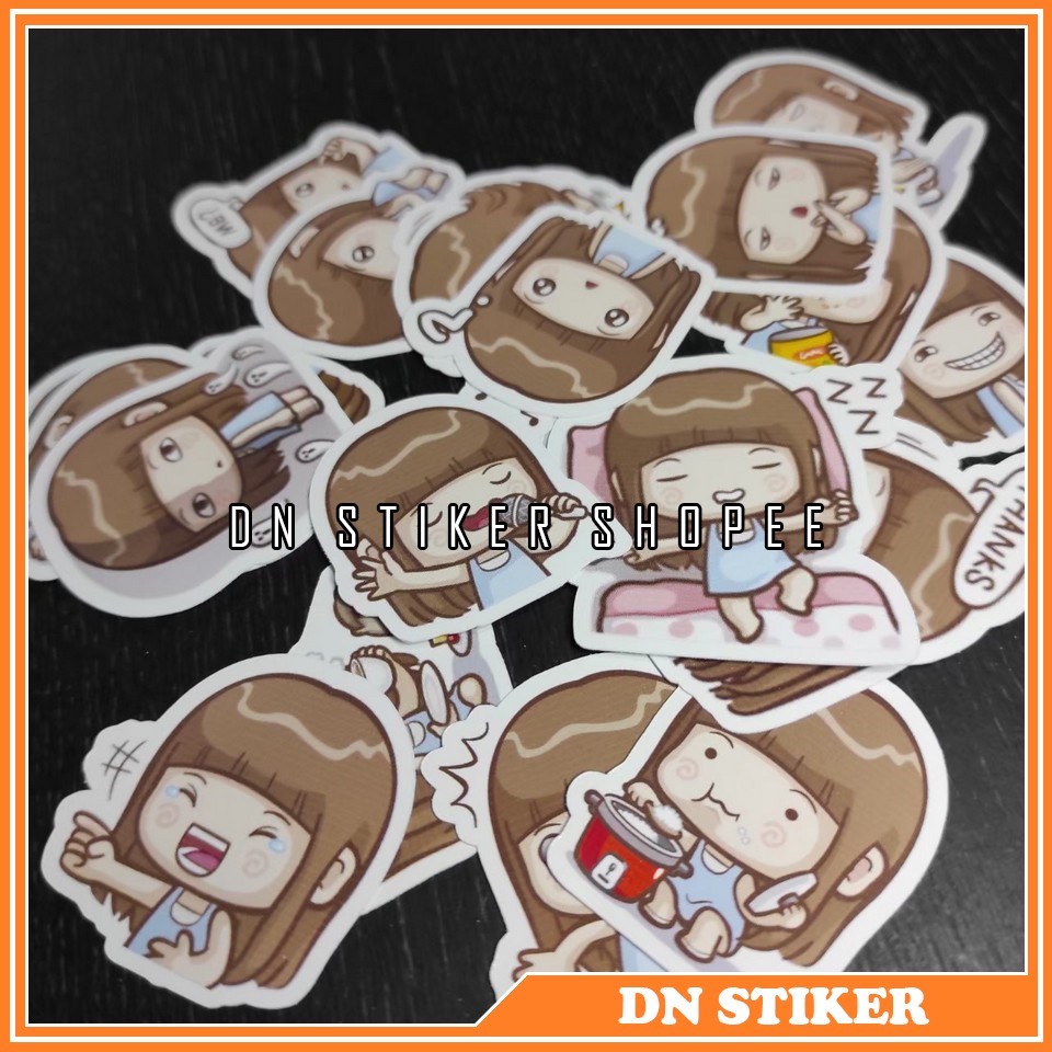 

Stiker kertas karakter line misa dialy life 23 pcs sticker accesoris stiker line misa dialy life