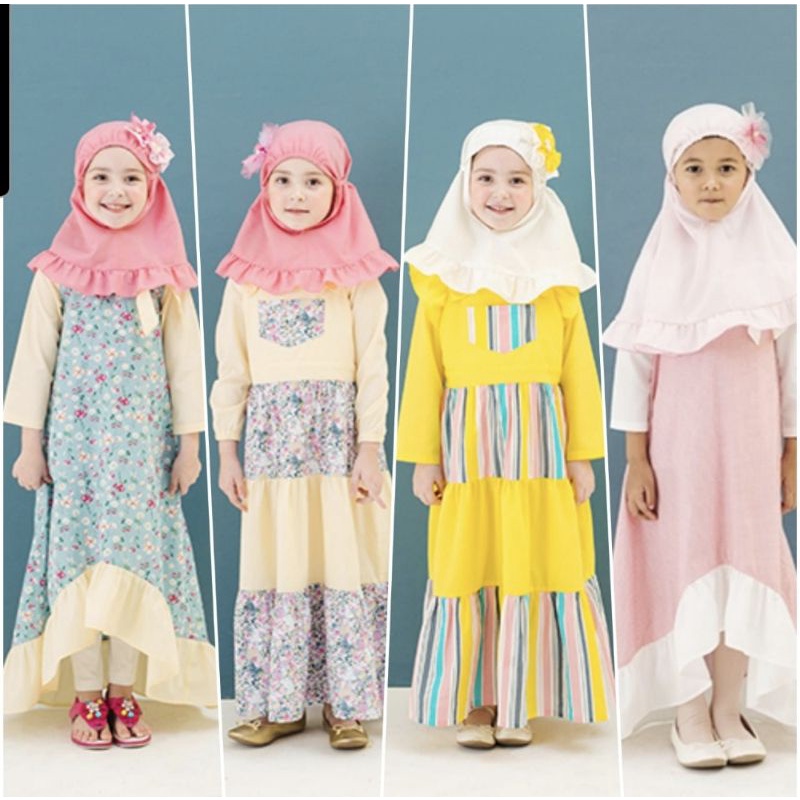 Dress/ Gamis Bahan Premium Anak perempuan Hafiz Hafizah Alqolam Model Random