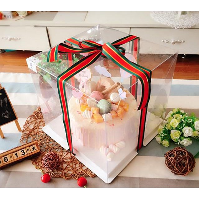

PROMO - box kotak mika transparan kue cake dus hadiah