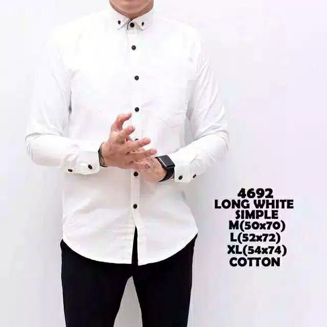 KEMEJA PRIA MENS POLOSAN LENGAN PANJANG COOLMAN PAKIAN PRIA CASUAL PAKAIAN DINAS PNS KERJA SIZE MLXL