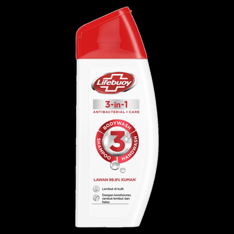 Lifebuoy 3- in-1  Body Wash / Shampoo / Hand Wash Isi 300ml Ready Stok