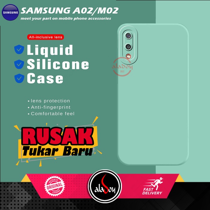 Soft Case Samsung A02 / M02 Case Liquid Silicone Pro Camera Premium Casing