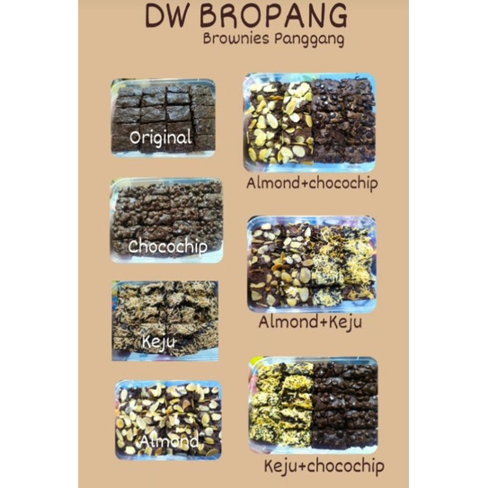 

brownies panggang topping