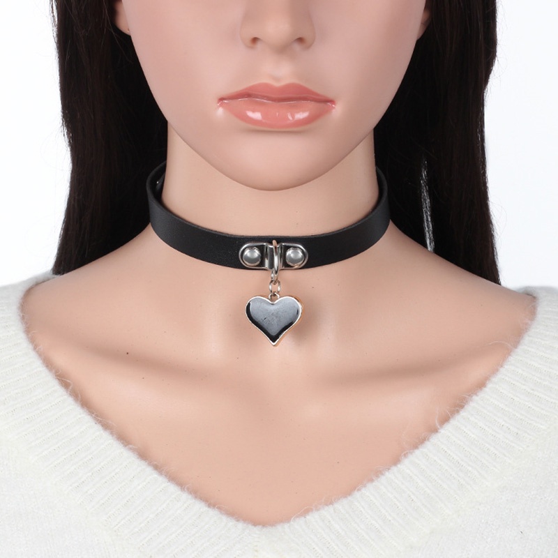 Kalung Choker Bahan Kulit PU Gaya Punk Gothic