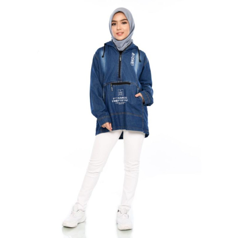 X Urband Jacket Cagoule Jeans Wanita / Jaket Cagoule Wanita A121