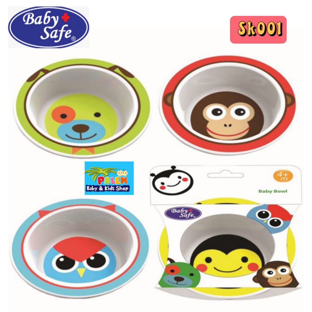 Baby Safe Baby Bowl Motif Hewan SK001 (Mangkok Makan Mpasi Anak Bayi)