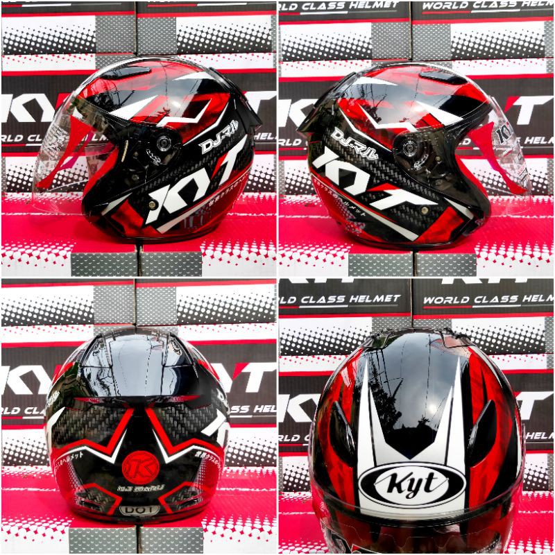 Helm Half face KYT Dj maru motif