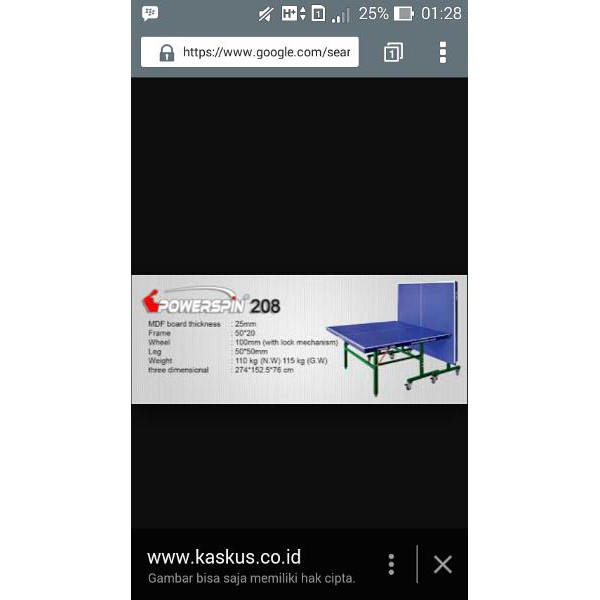 BEST Meja Pingpong / Tenis Meja Powerspin 208