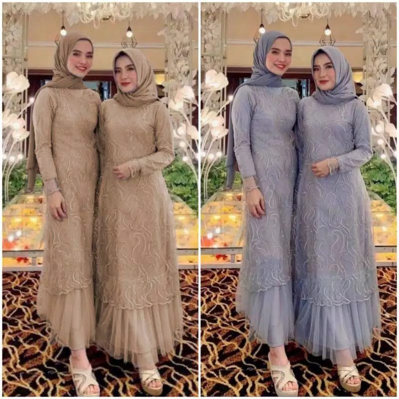 XC - MAXI GERALDINE/ DRESS WANITA KEKINIAN / MAXI TILE MUTIARA / FASHION WANITA TERBARU