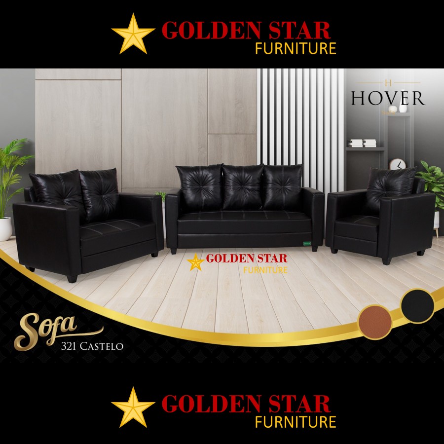 Sofa Kursi Tamu Minimalis / Nonton / Kantor Kulit Oscar