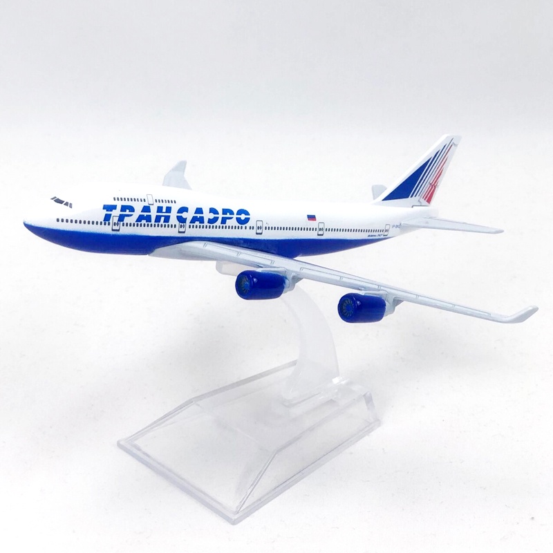 Pesawat Antar Benua Rusia Boeing 747model Pesawat Die-cast Alloy Metal B747 Model Pesawat 16CM