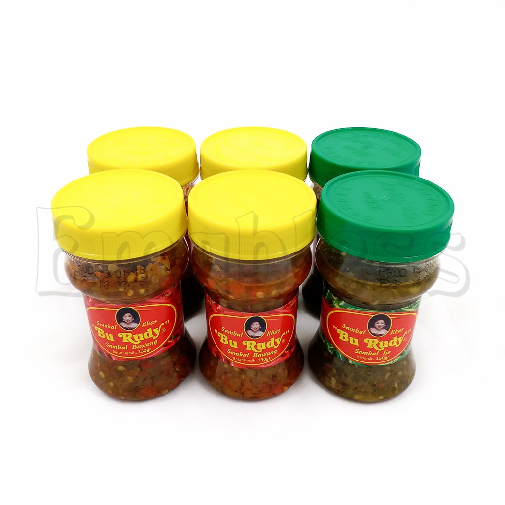 

Paket Sambal Bu Rudy 2 Rasa Bawang Ijo Isi 6 Botol