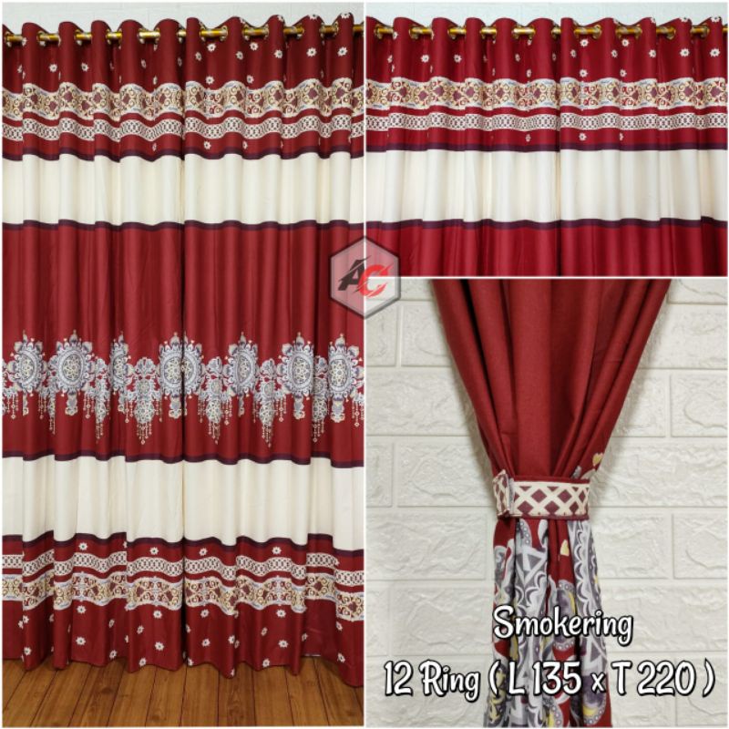 Gorden Smokering Besar 12 Lubang Motif red samoa