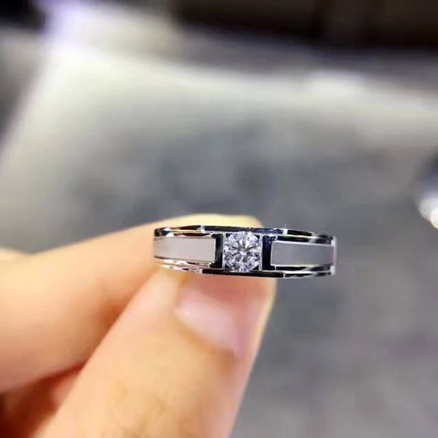 CINCIN PRIA BERKELAS ASLI PERAK , CINCIN SINGLE COWOK SILVER 925